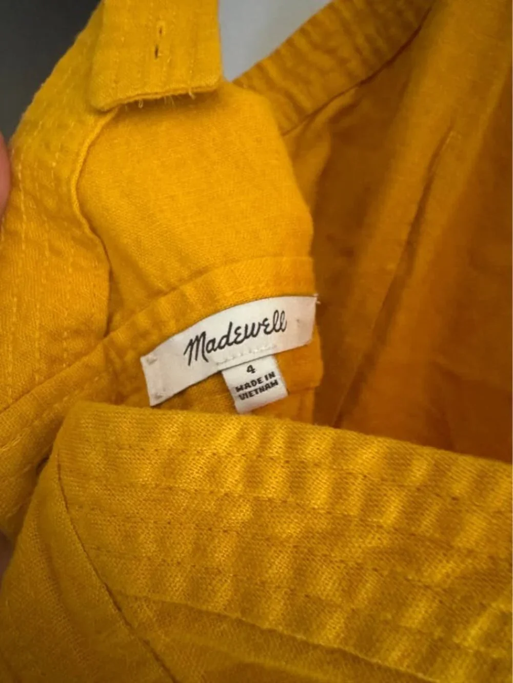 Madewell ( J Crew) Women's Mustard Yellow Midi Dress Size 4 - Picture 2 of 3